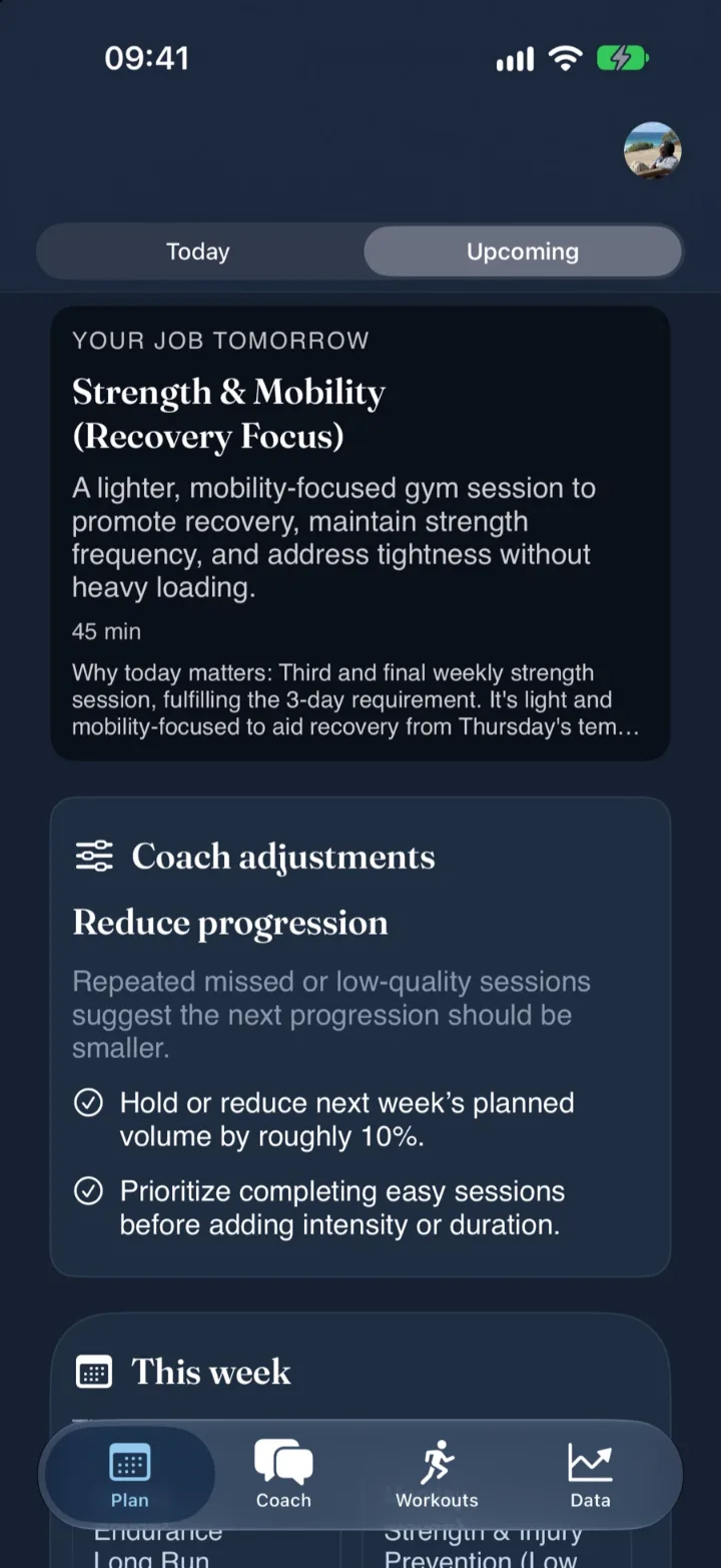 Premium: the seven-day plan rebuilt around your goals.